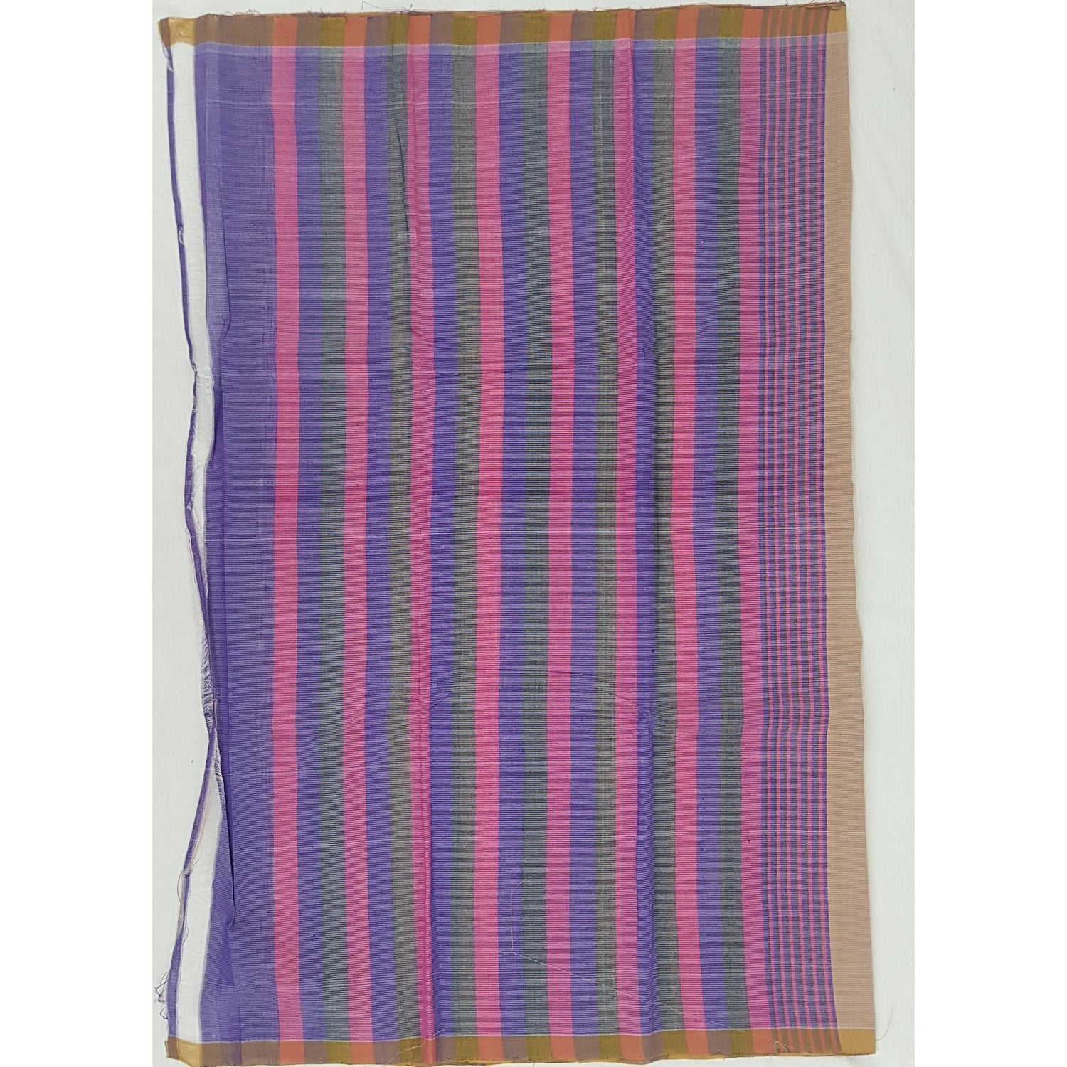 Striped Handloom Cotton Saree - Vinshika