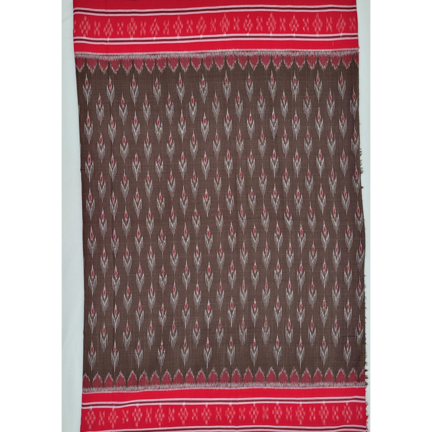 Maroon Sambalpuri Silk Ikat Saree