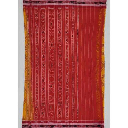 Handloom sambalpuri ikat mercerized cotton saree - Vinshika