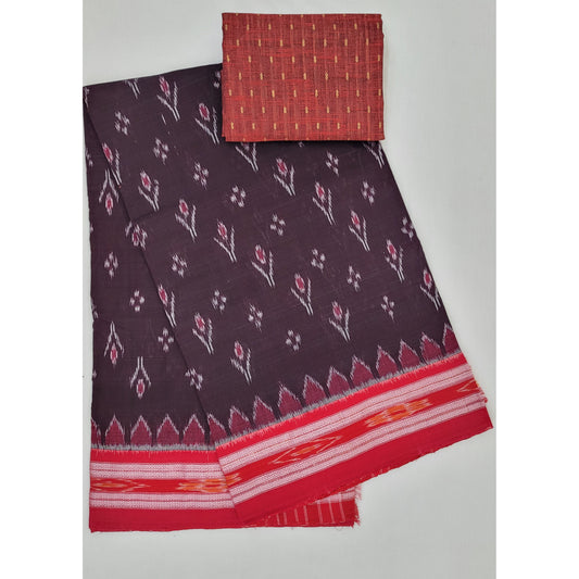 Handloom sambalpuri ikat mercerized cotton saree - Vinshika