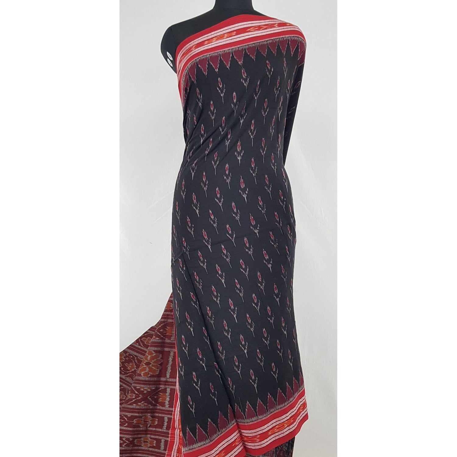 Handloom sambalpuri ikat mercerized cotton saree with blouse - Vinshika