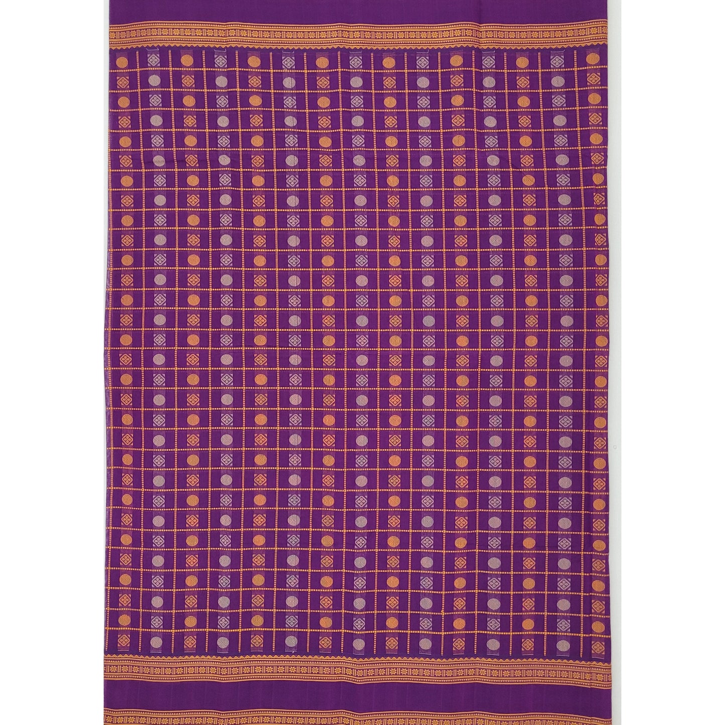 Purple Color 1000 Buttis Kanchi Cotton Saree - Vinshika