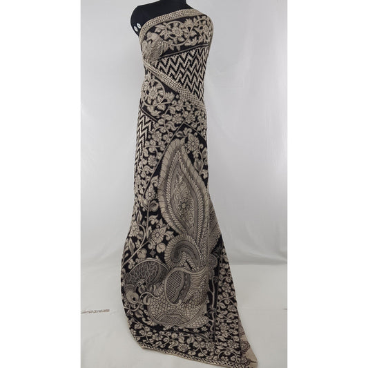 Handprinted Kalamkari Cotton saree - Vinshika