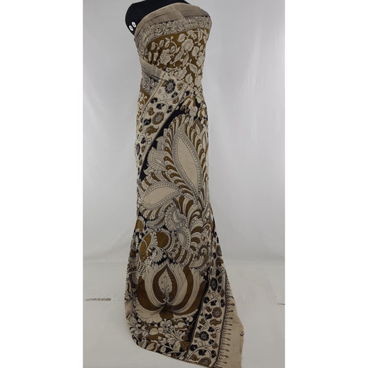 Handprinted Kalamkari Cotton saree - Vinshika