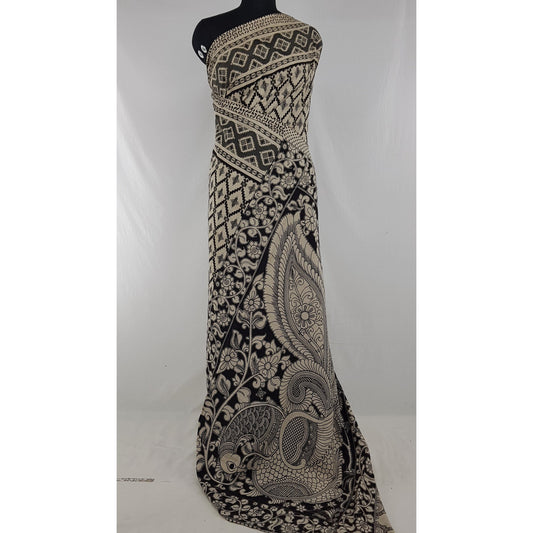 Handprinted Kalamkari Cotton saree - Vinshika