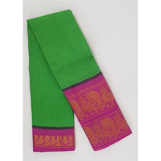 Madhurai Sungudi double border pure cotton saree - Vinshika