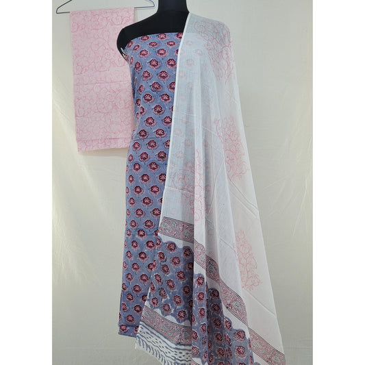 Bagru Hand Printed Cotton Salwar Set - Vinshika