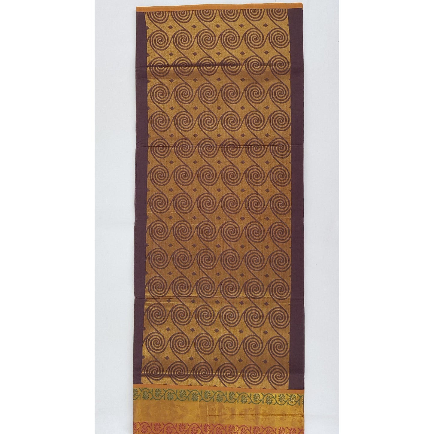 Maroon Color Handwoven Venkatagiri Cotton Silk Saree - Vinshika